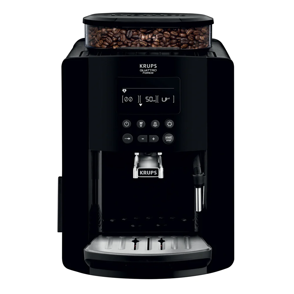 Machine à expresso broyeur Arabica Quattro force noire avec écran LCD