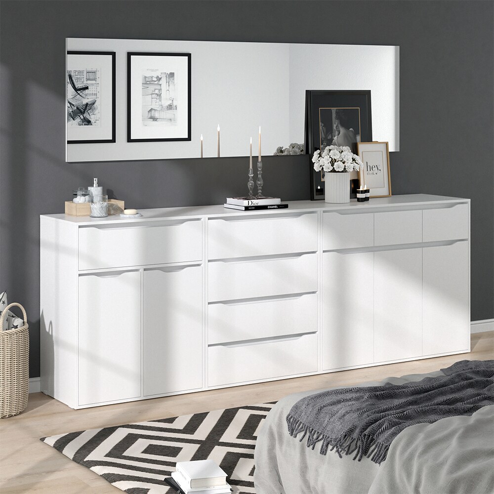 VICCO Kommode RUBEN Weiß Schubladen 120 cm Sideboard Mehrzweckschrank Schrank