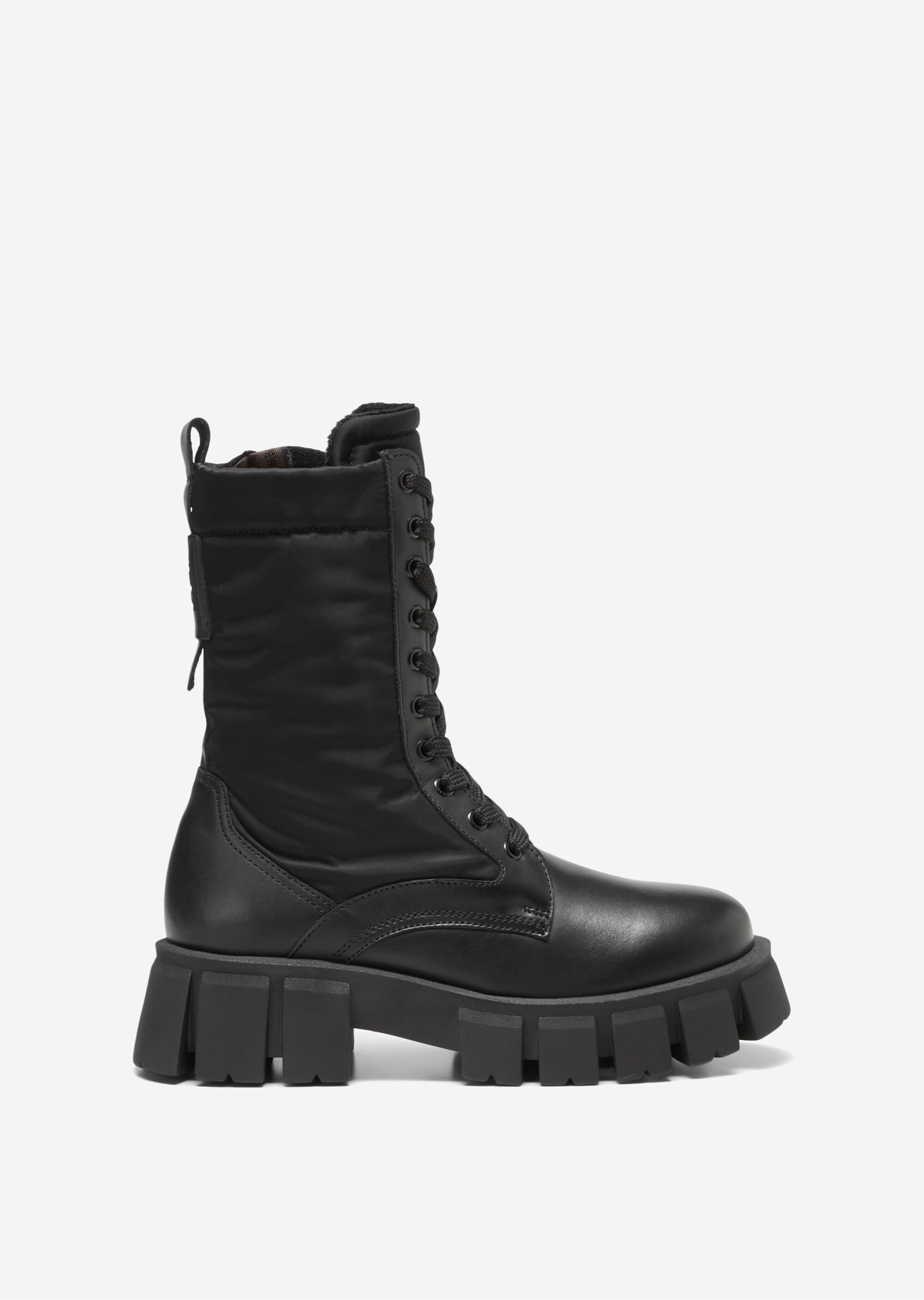 Schnürstiefel mit Innenzipper