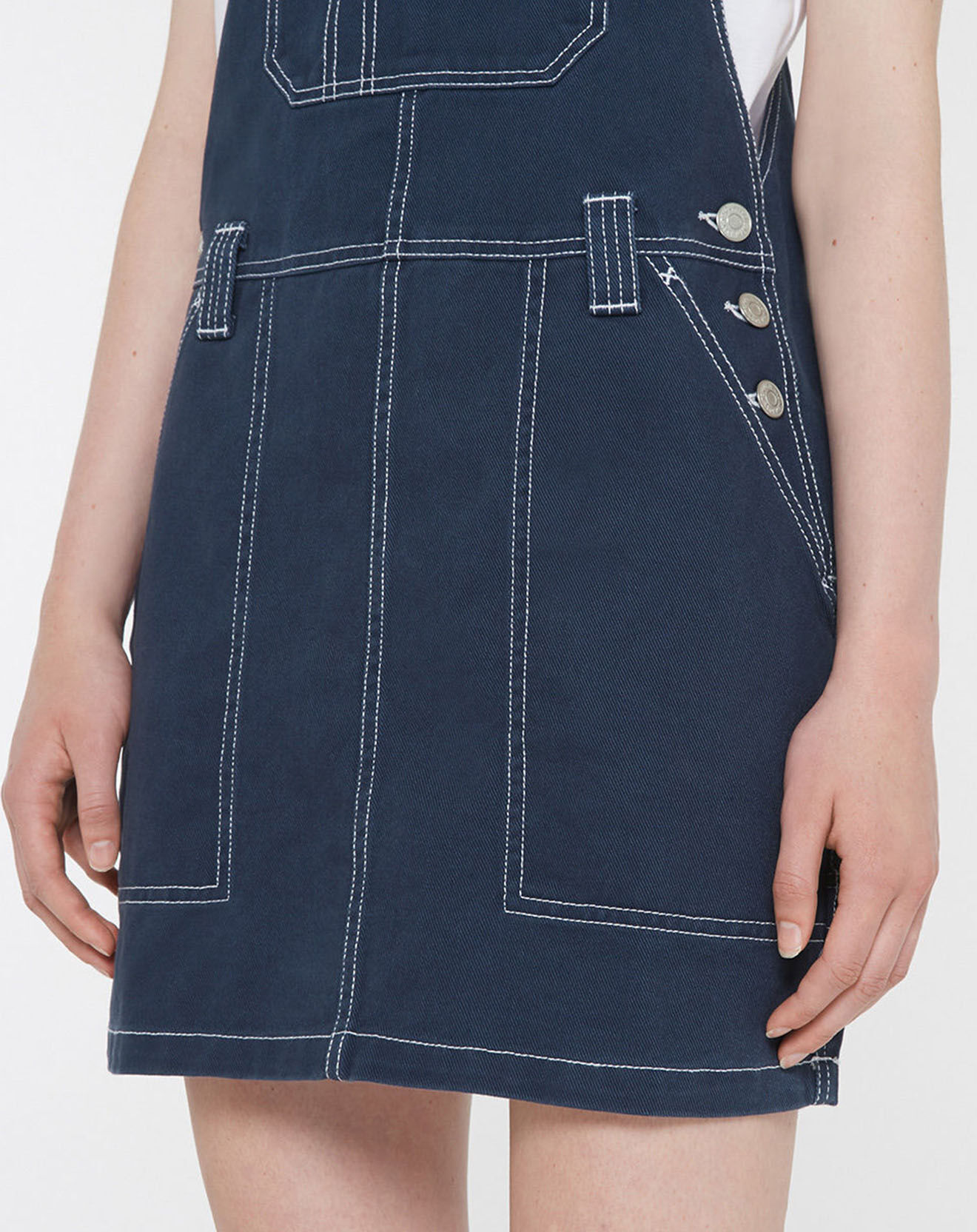 Tommy Jeans Robe Salopette Timeless Dungaree bleue