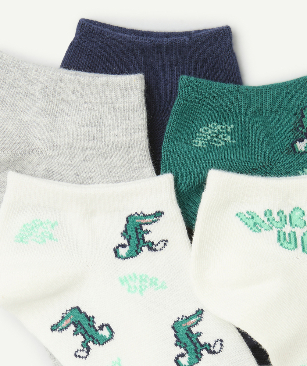 lot de 5 paires de socquettes garçon thème croco
