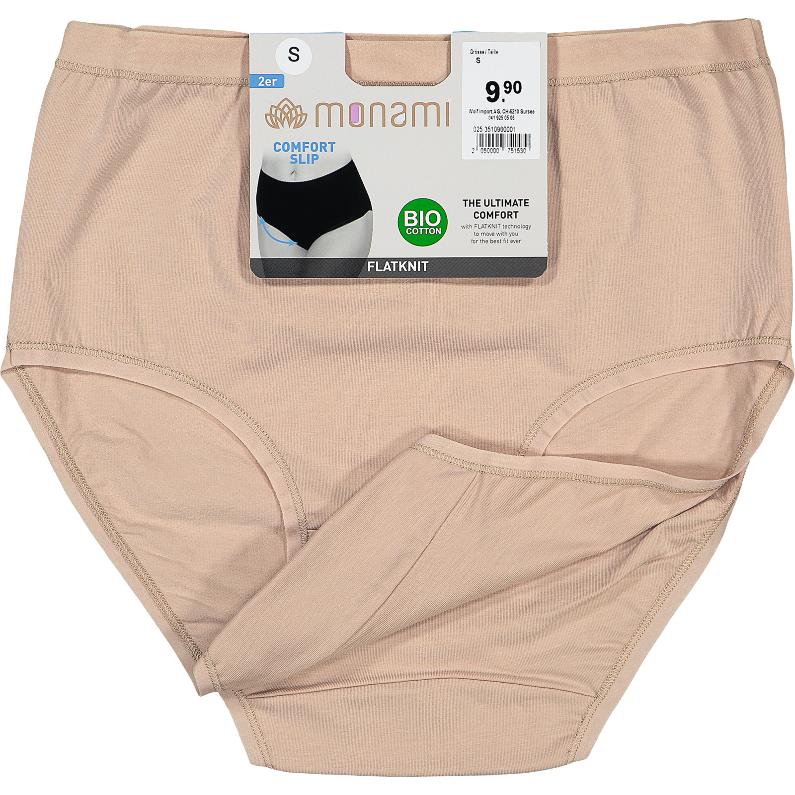 Damen Bio Comfort Slip 2er-Pack
