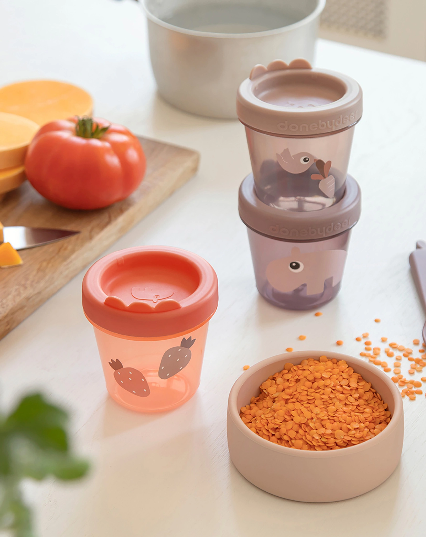 Snackdose OZZO 3er-Set in rosa