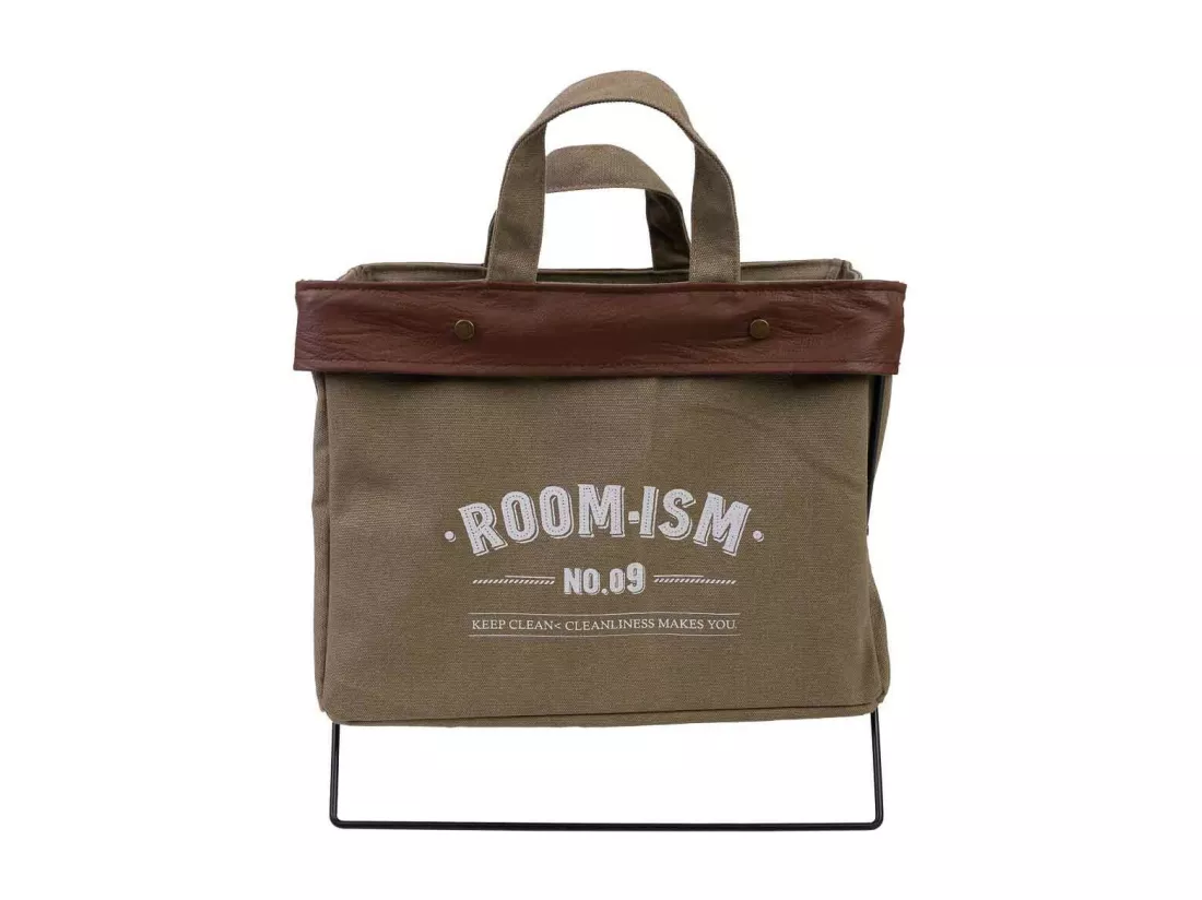 Panier de rangement en métal et tissu 38x26x36