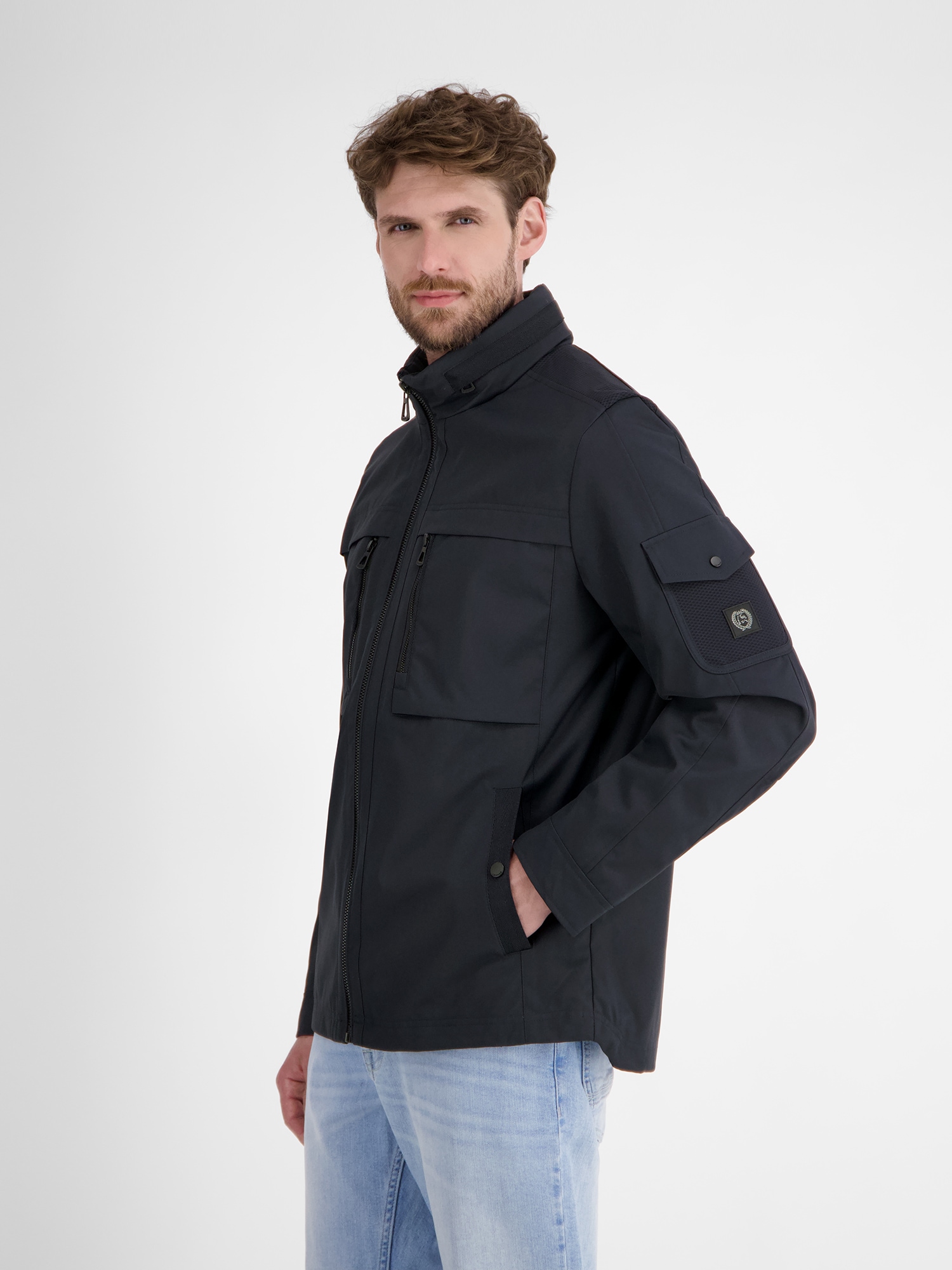 LERROS Outdoorjacke »LERROS Shell-Blouson mit Kapuze« mit Kapuze Wasser- und windabweisend, atmungsaktiv