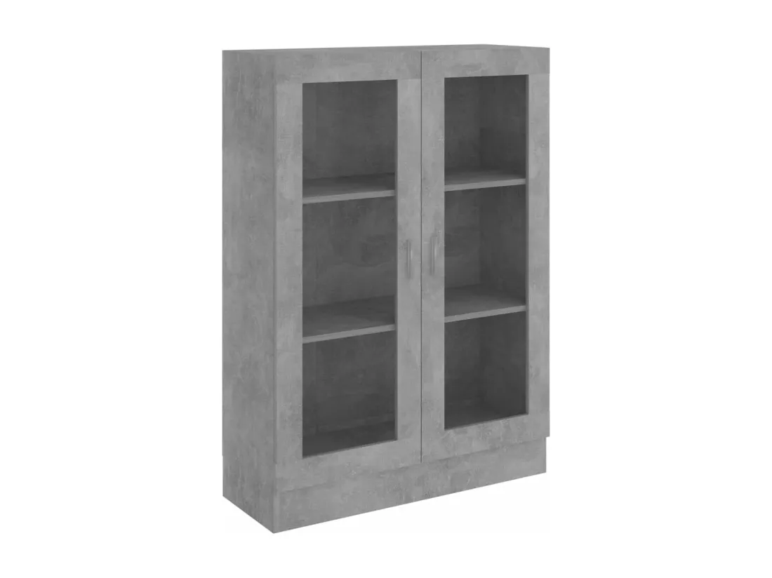 Armoire à vitrine Gris béton 82,5x30,5x115 cm Aggloméré