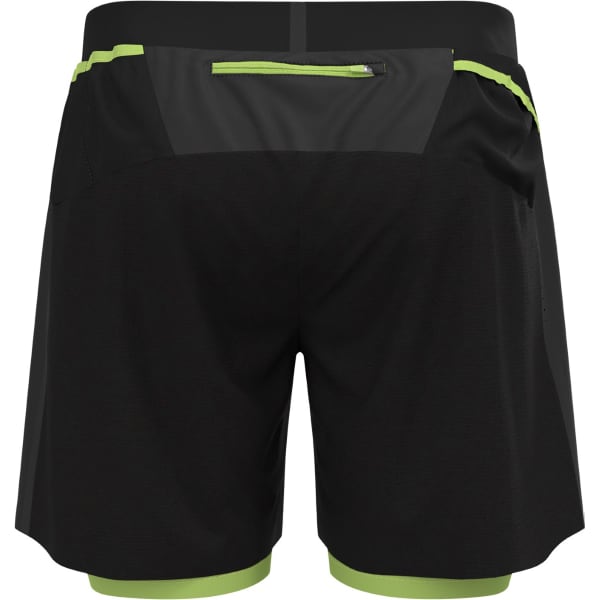 Short trail ODLO X-ALP TRAIL 6 INCH 2-IN-1 SHORT BLACK/SHARP GREEN