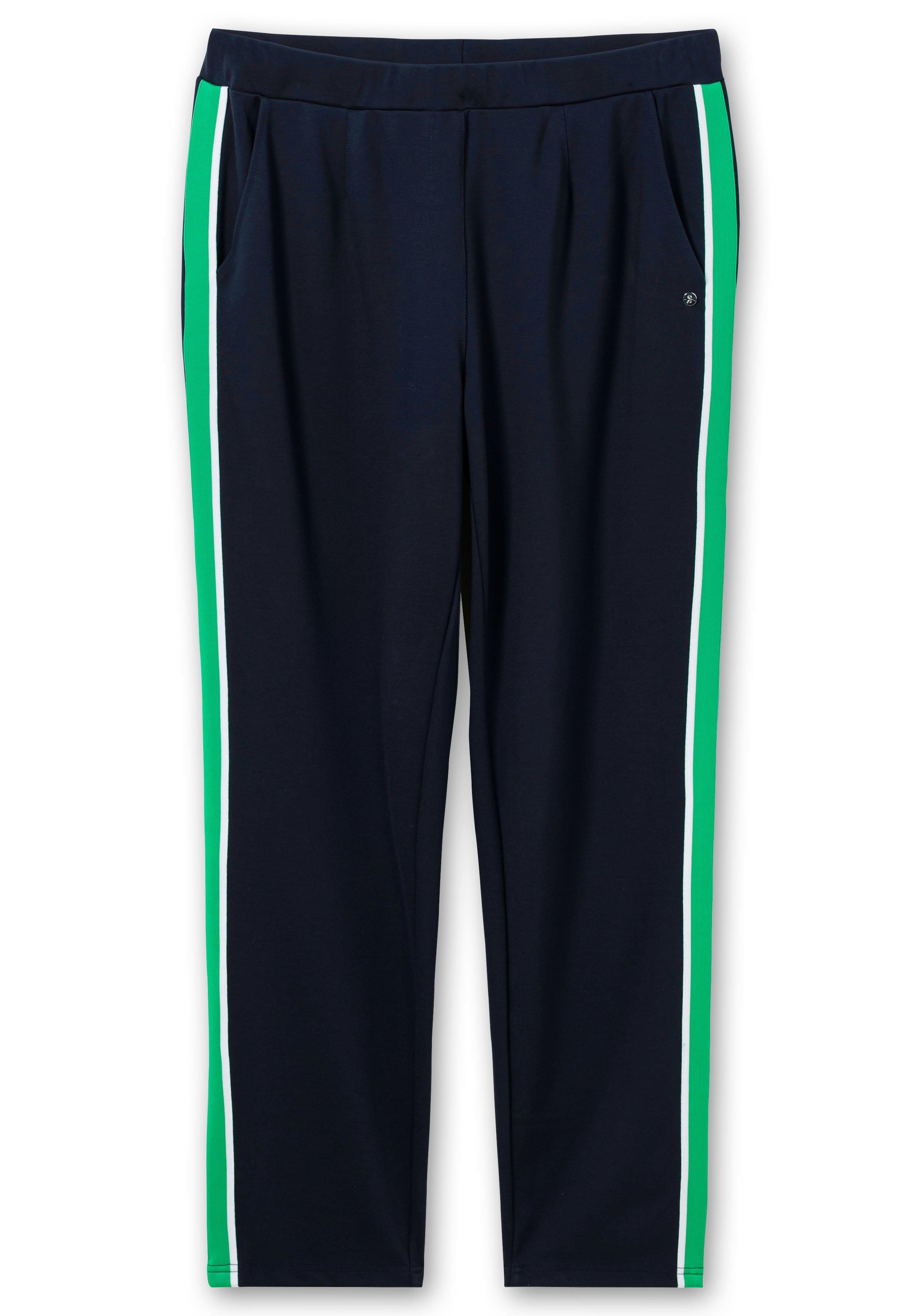 Jerseyhose mit zweifarbigem Galonstreifen