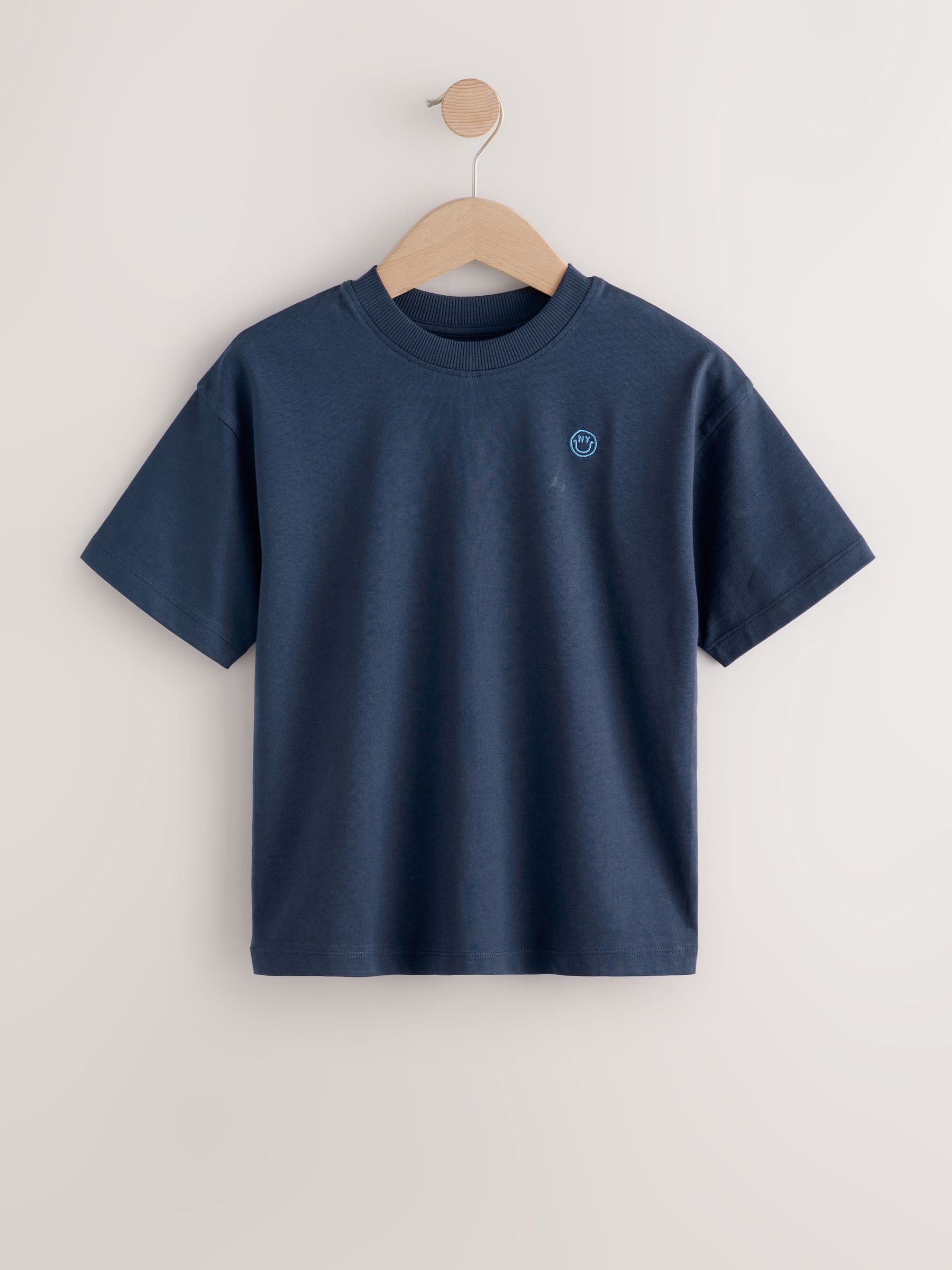 Blauw - Short Sleeve Logo Chest Graphic T-Shirts 4 Pack (3-16yrs)
