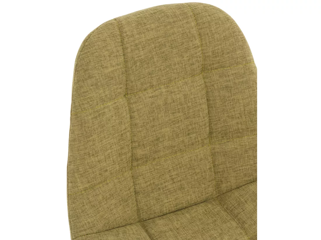 Lot de 2 Chaise de bureau - Tissu & Métal chromé - Vert - Emil