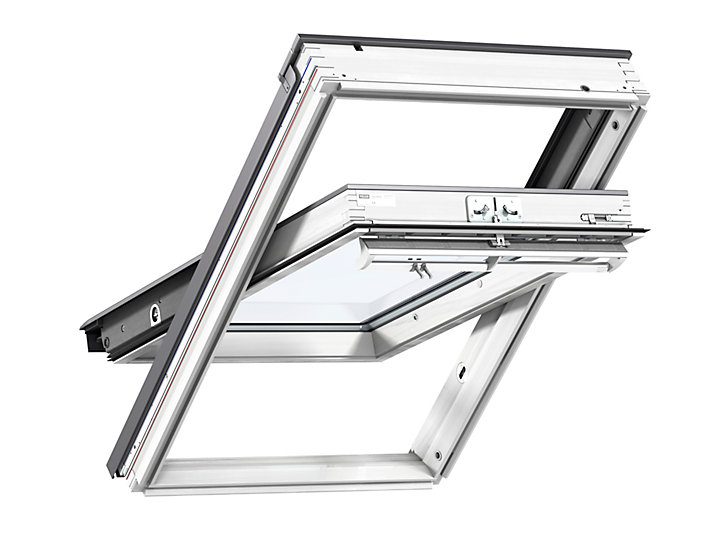 Fenêtre de toit à rotation VELUX Tout Confort Whitefinish - bois peint en blanc L. 114 x H. 140 cm (GGL 2057 SK08)