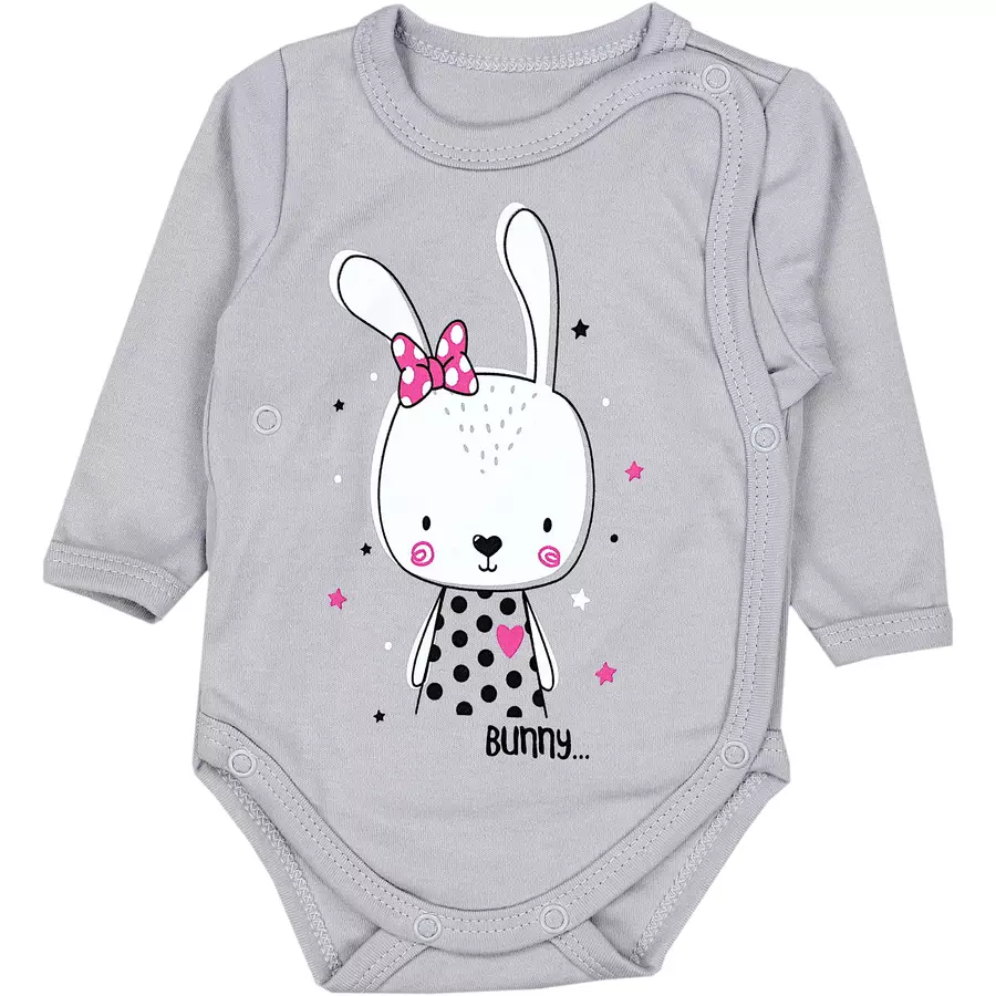 TupTam Baby Langarm Wickelbody 5er Pack apricotweiß