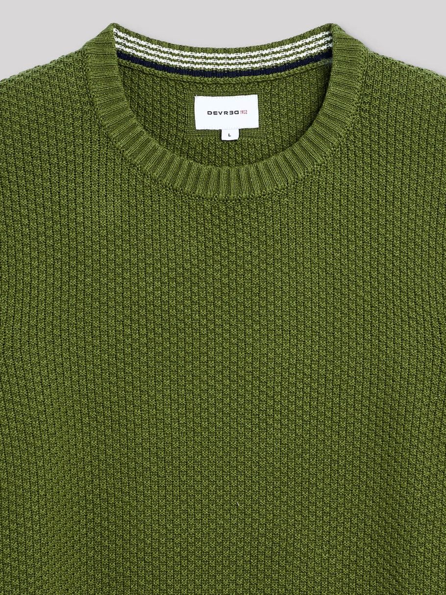 Pull col rond en coton