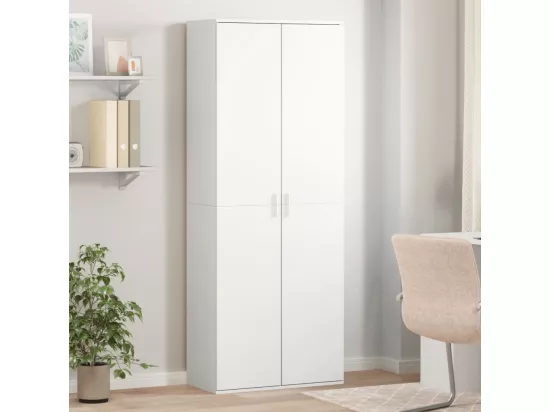 Buffet haut blanc 70x35x180 cm bois d'ingénierie