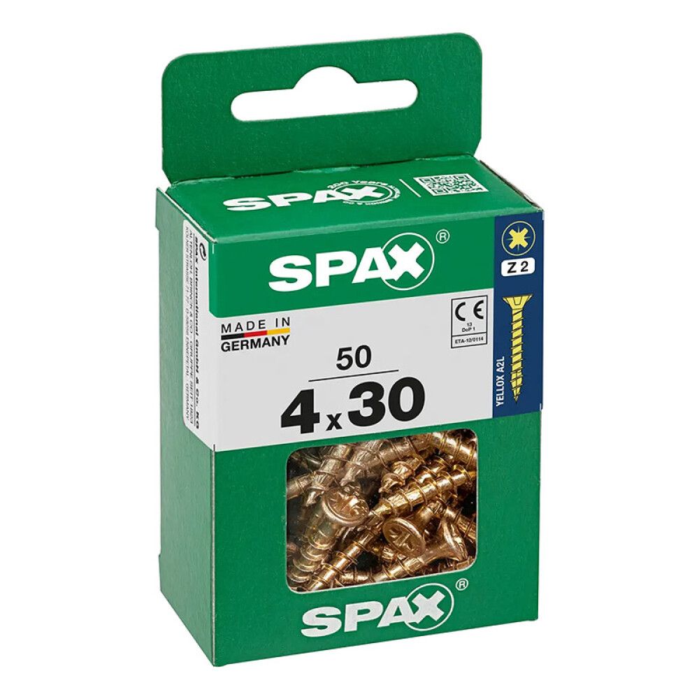 SPAX SENKHODE GUL 4X30, M 50 STK