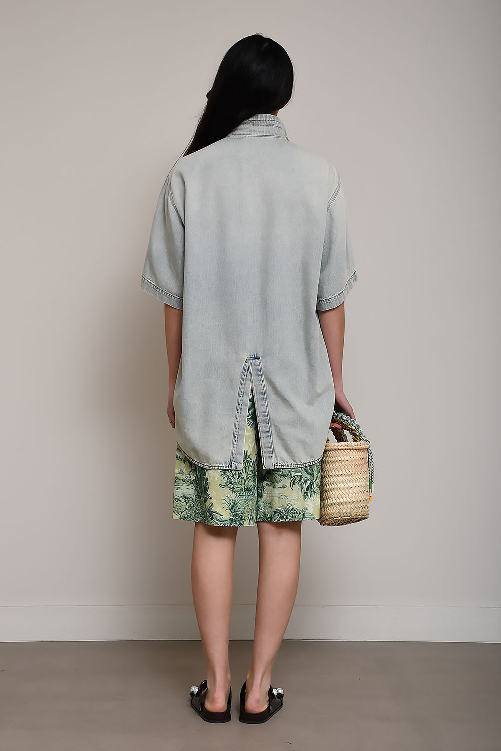Roberta tencel denim collar shirt