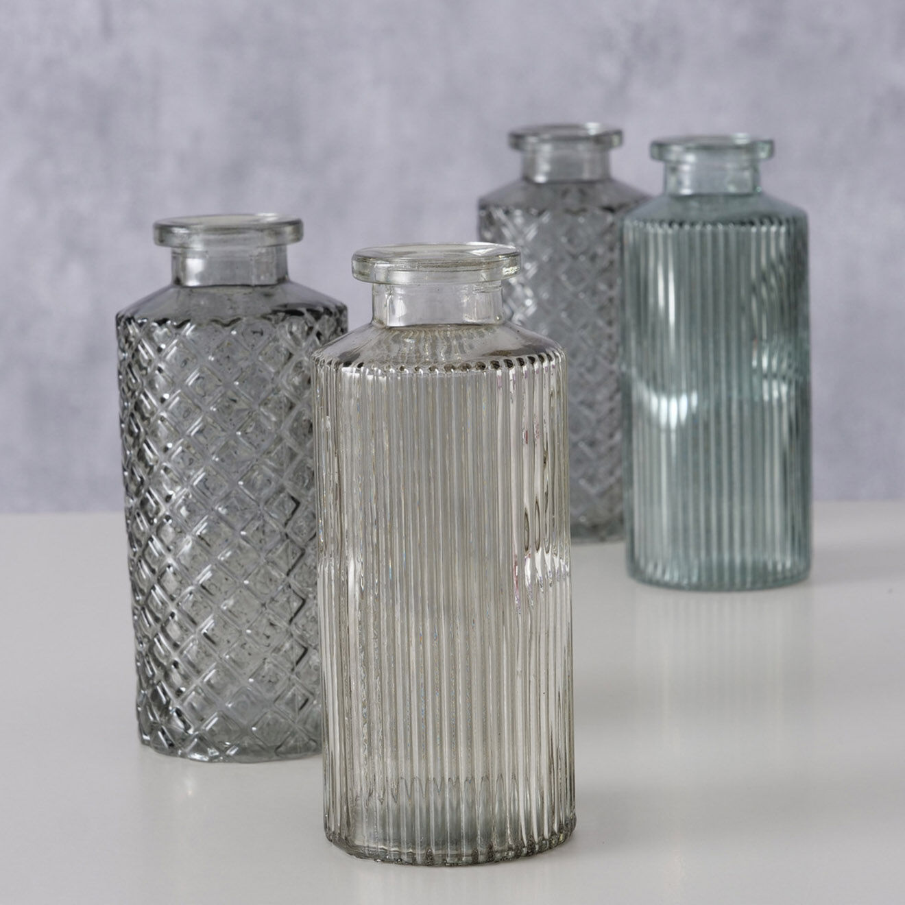 Boltze 4 Vases Panja multicolores - D.6xH.14 cm