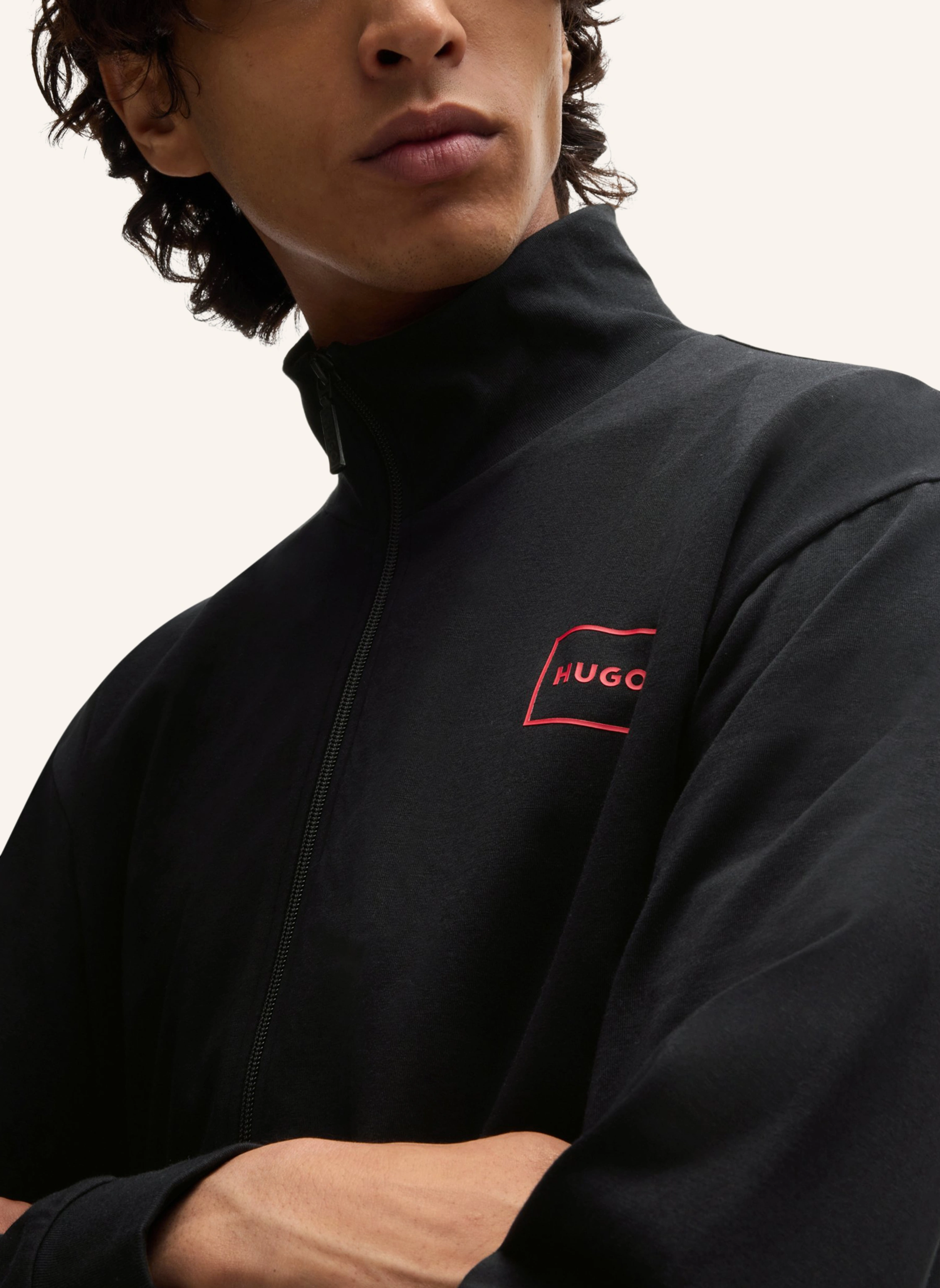 HUGO Loungewear Jacke LAZE ZIP JACKET Relaxed Fit