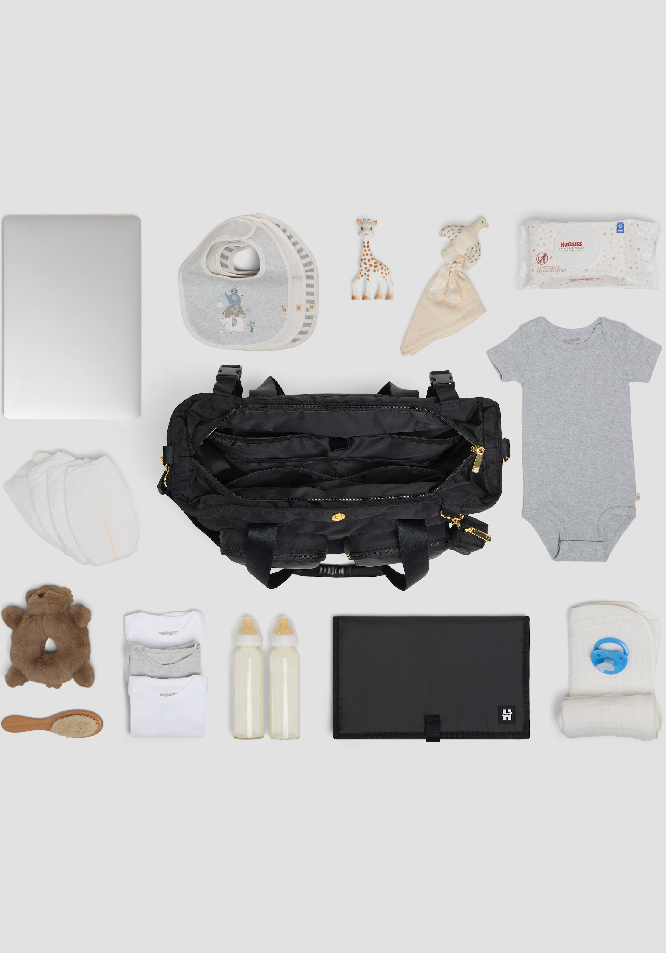 HUGGIES babywear Wickeltasche inklusive Wickelunterlage, ohne abgebildete Accessories