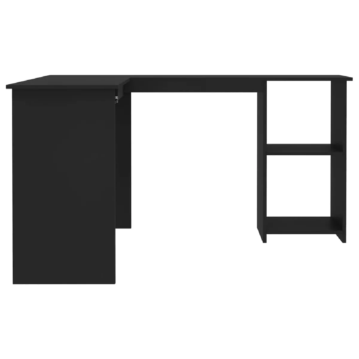 VIDAXL Bureau d'angle - Noir bois d'ingénierie