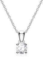 14 karaat witgouden ketting met Diamant