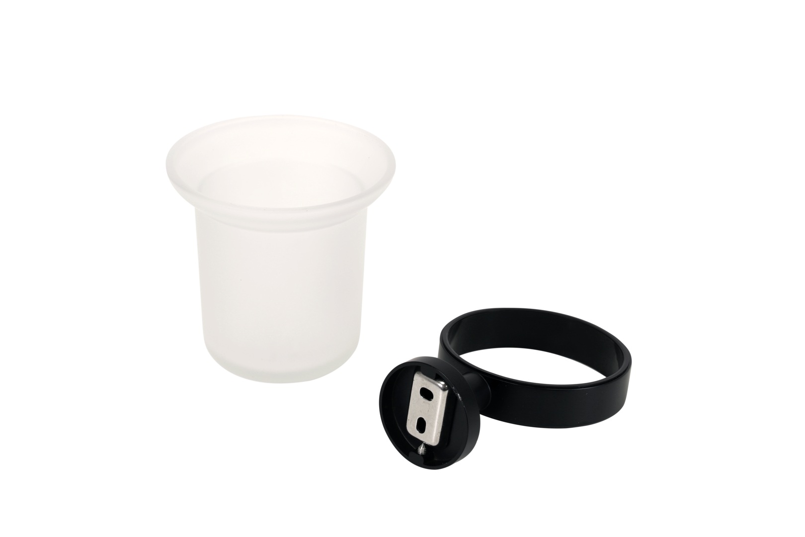 Plieger Vigo toiletborstel met glas mat zwart