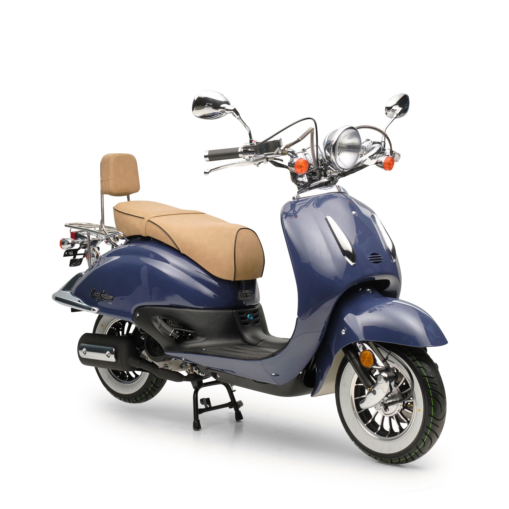 Motorroller Retro EasyCruiser Eco Dunkelblau 125ccm 85 kmh Kraftrad Scooter