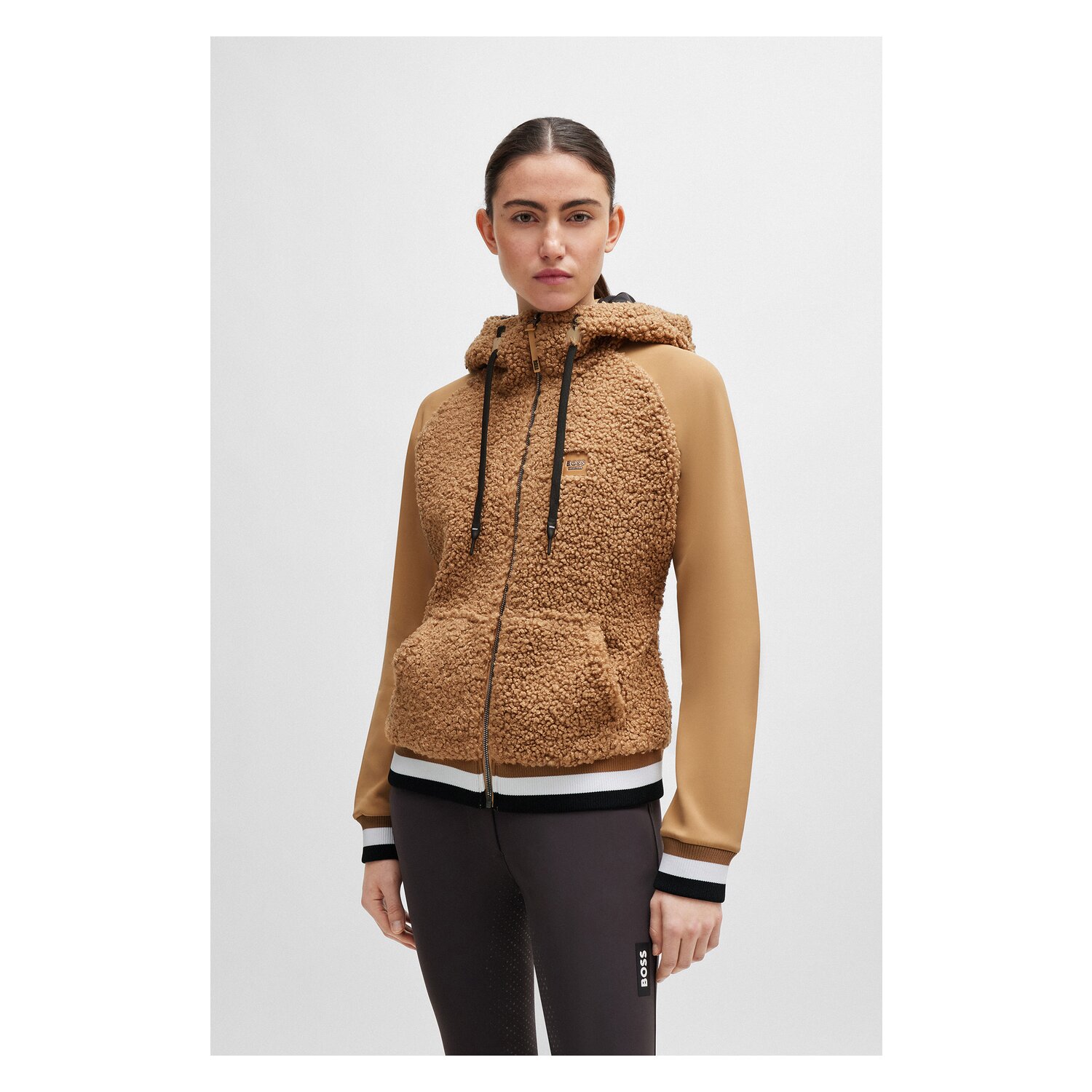BOSS EQUESTRIAN Hybrid-Zip-Hoodie Riva  - camel