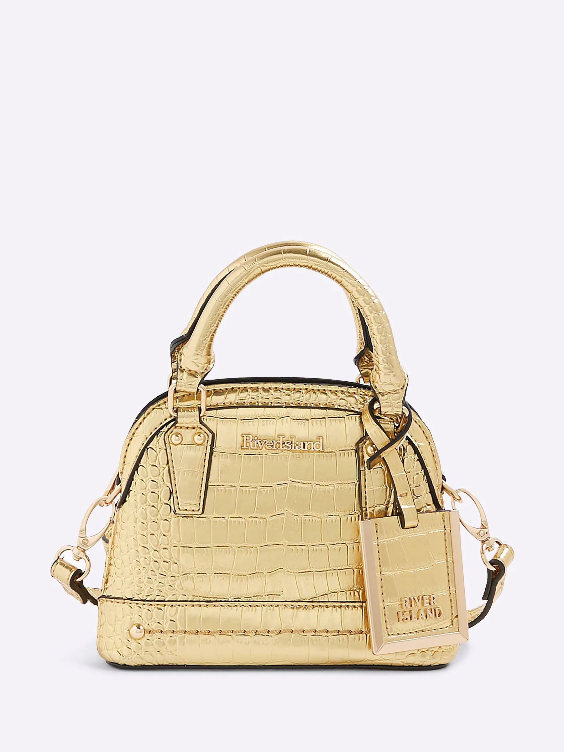River Island Mini Croc Texture Cross Body Bag