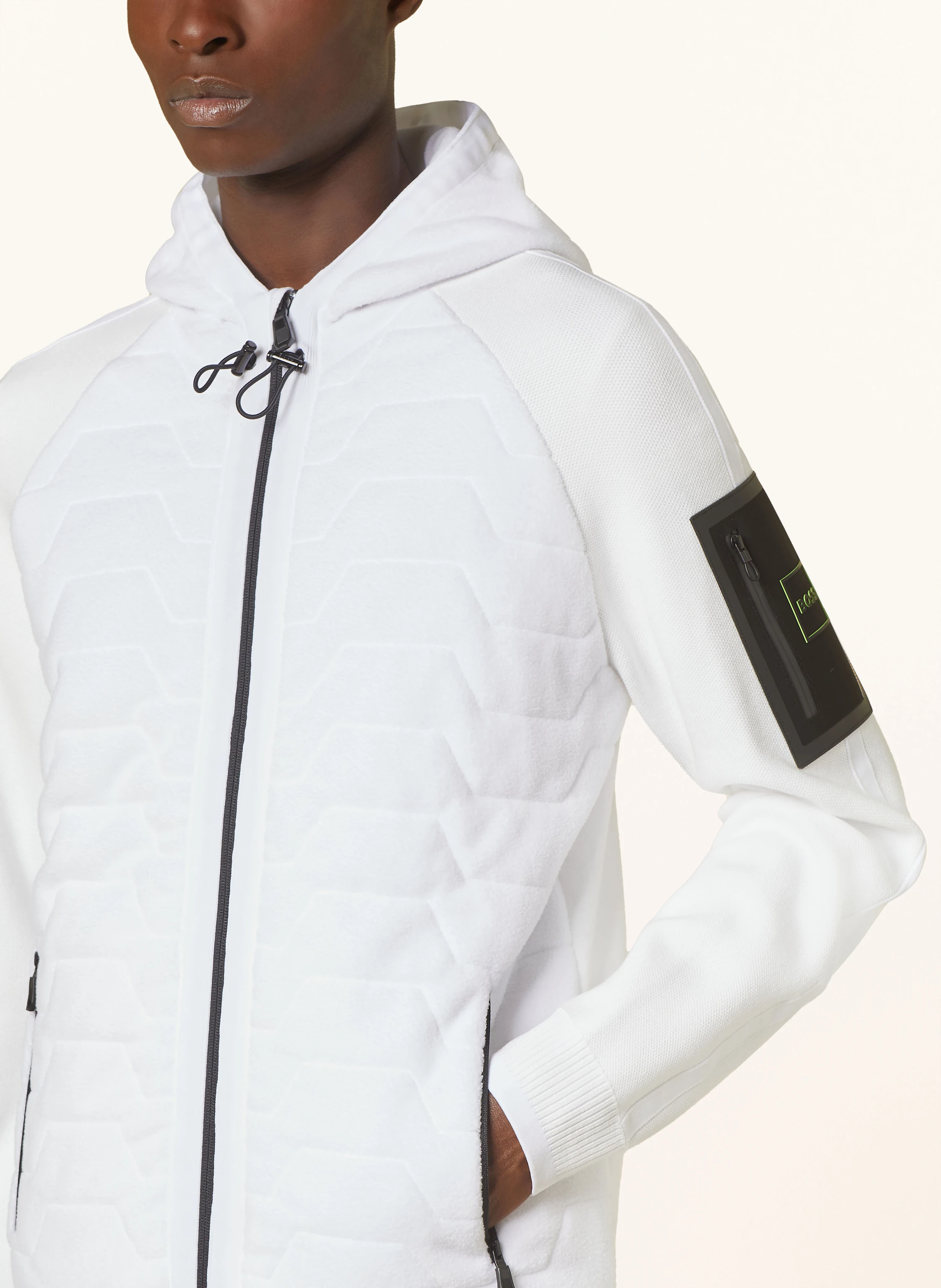 BOSS Sweatjacke MARTIC in Materialmix