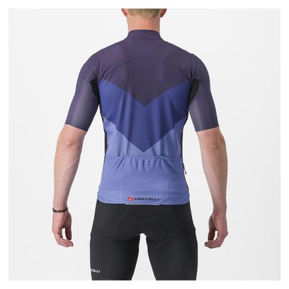 Maillot Manches Courtes Castelli Endurance Pro 2 Bleu Foncé/Violet
