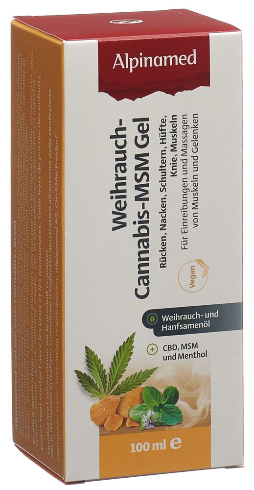 ALPINAMED Weihrauch Cannabis MSM Gel<br>100 ml, Dispenser, Gel