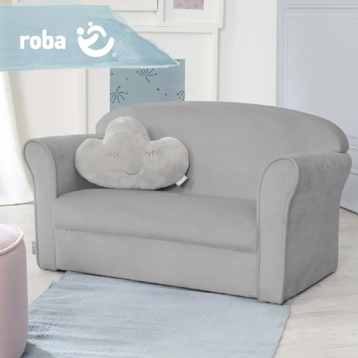 Roba Canapé Enfant Accoudoirs Gris