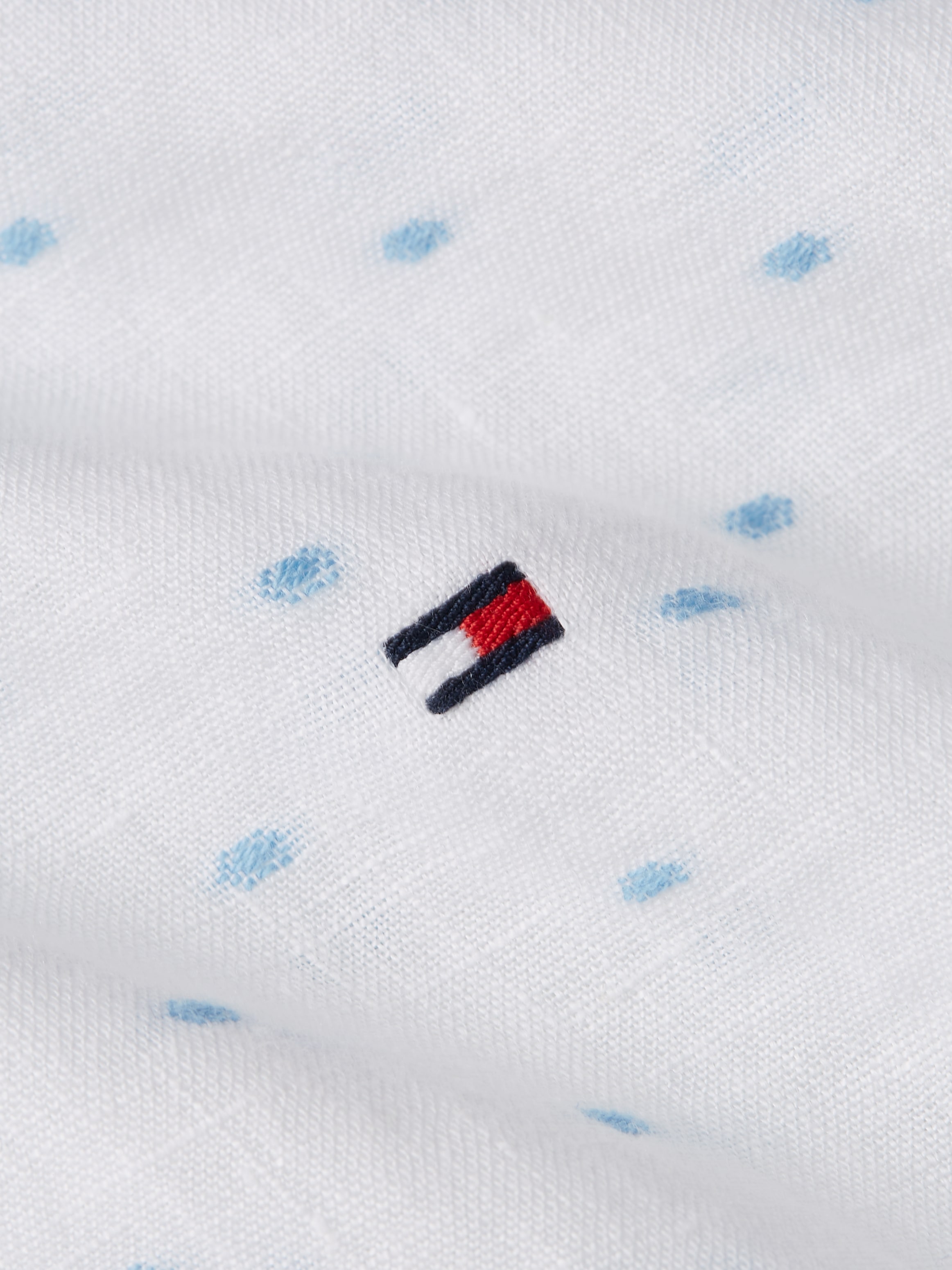 Tommy Hilfiger Langarmhemd »LINEN FIL COUPE Slim Fit SHIRT«, modisch gepunktet