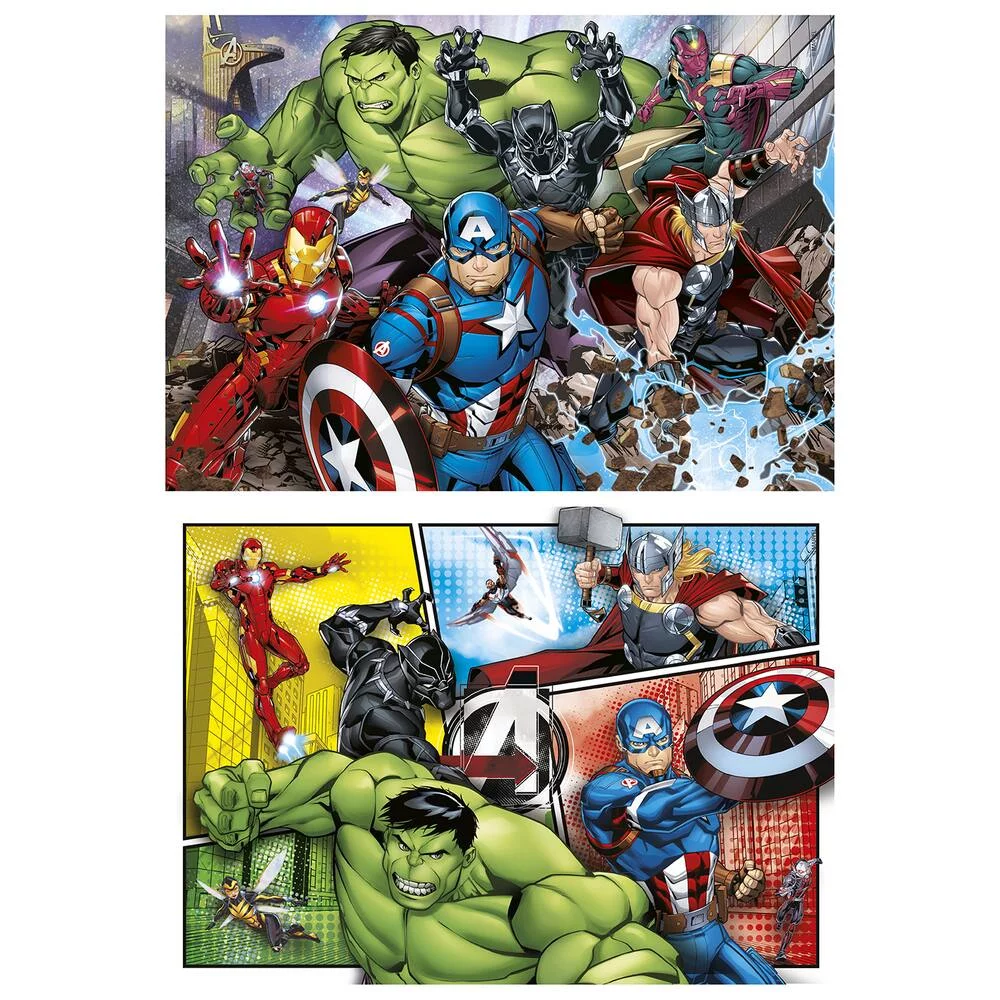 MARVEL - AVENGERS - 2 PUZZLES SUPERCOLOR 60 PIECES