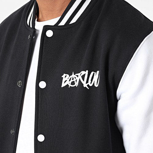 Veste Teddy Barlou Noir Blanc