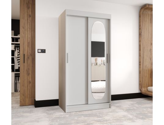 ABIKS MEUBLES - Armoire royal 200/100/62 2 portes (blanc)