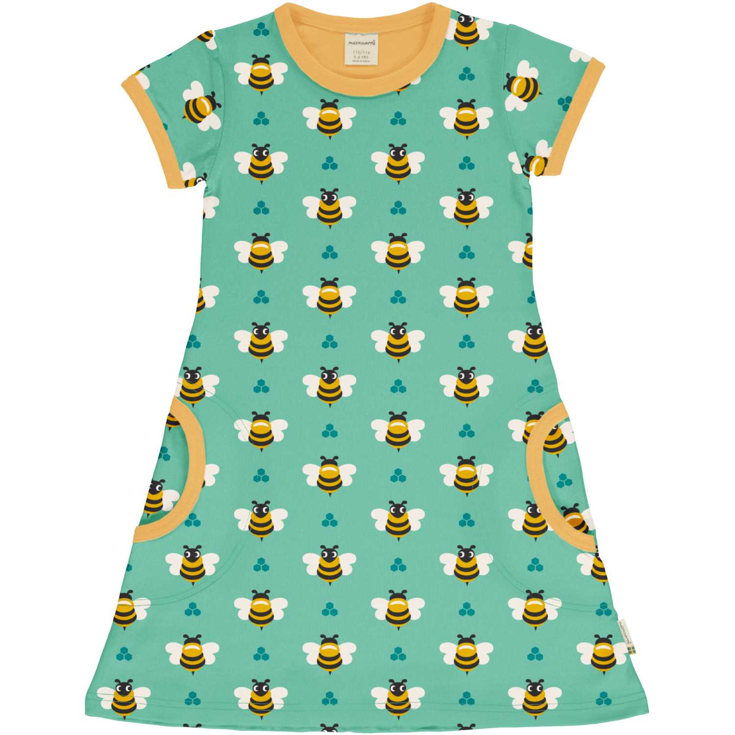 Kurzarmkleid BEE in grün