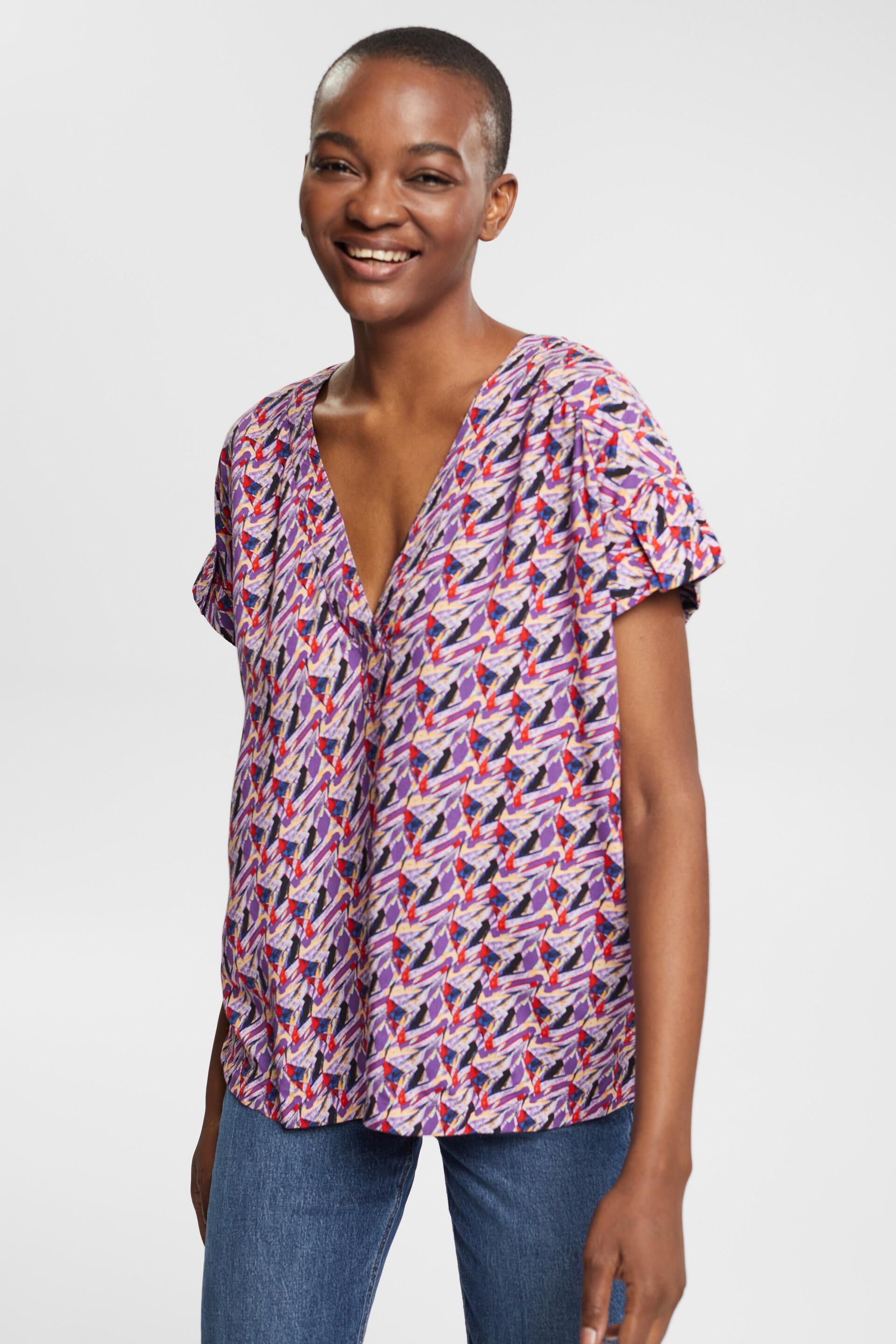 Blouse à motif, en LENZING™ ECOVERO™