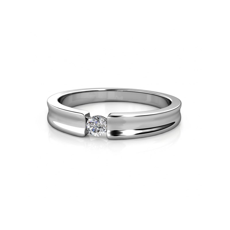 Bague Simplicity - Argenté et Cristal