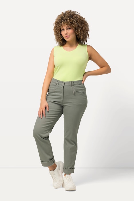 Stretchhose Mony, leicht konisches Bein, Zipptaschen