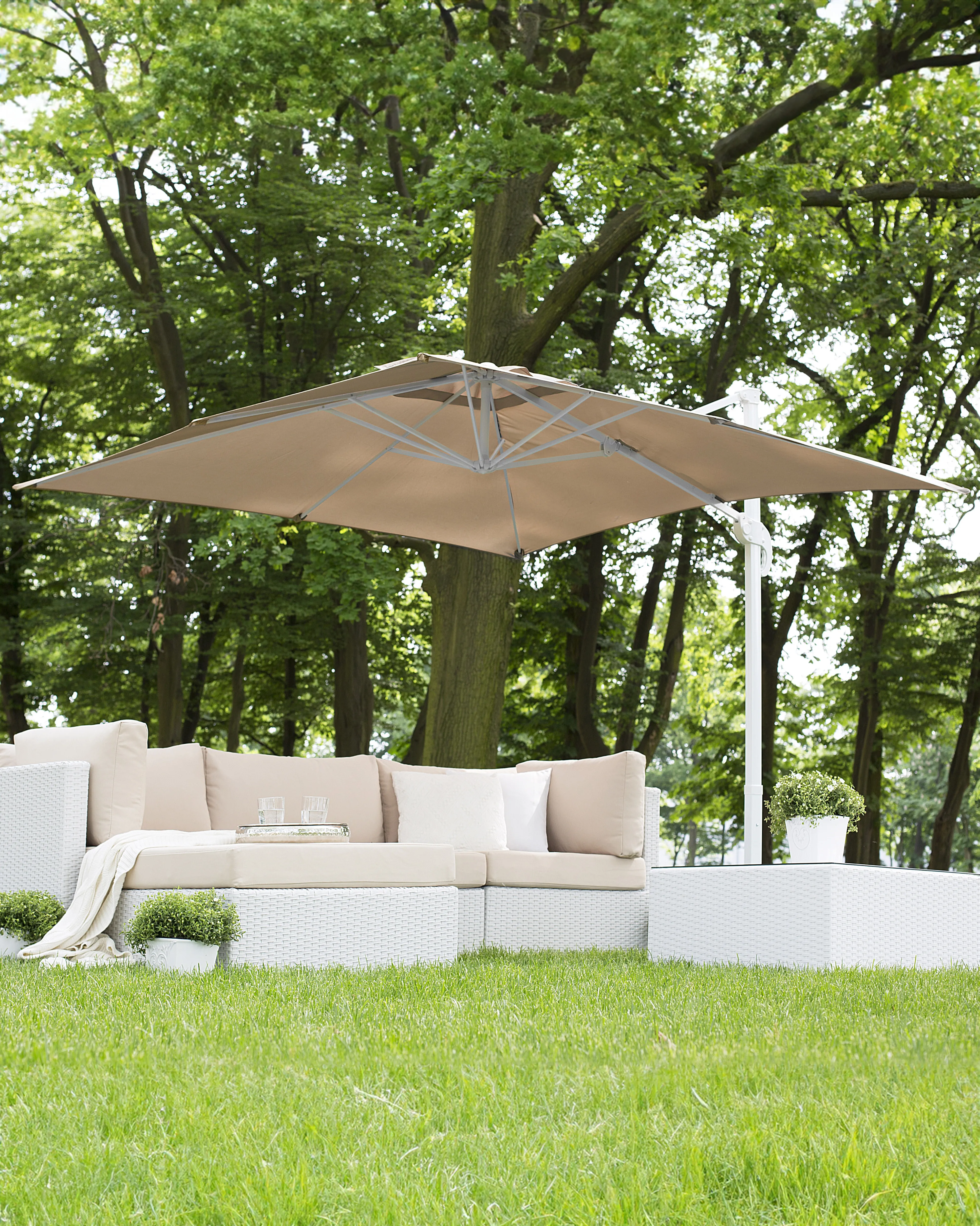 Zweefparasol 250 cm MONZA Zandbeige