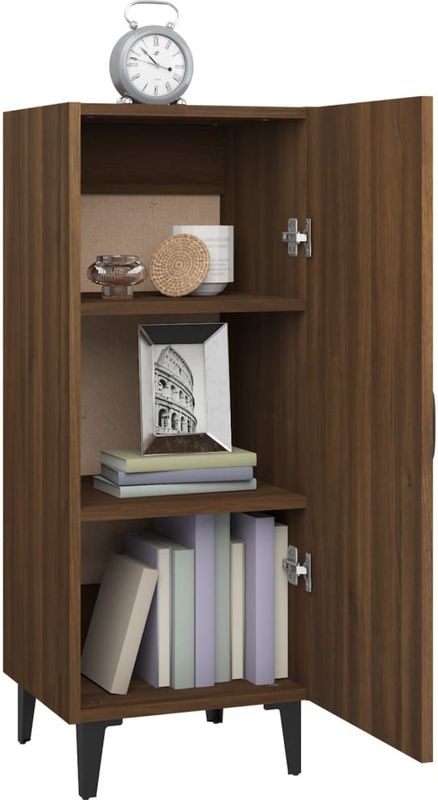 vidaXL - Dressoir - Bruin - Bewerkt Hout - 34,5x34x90 cm
