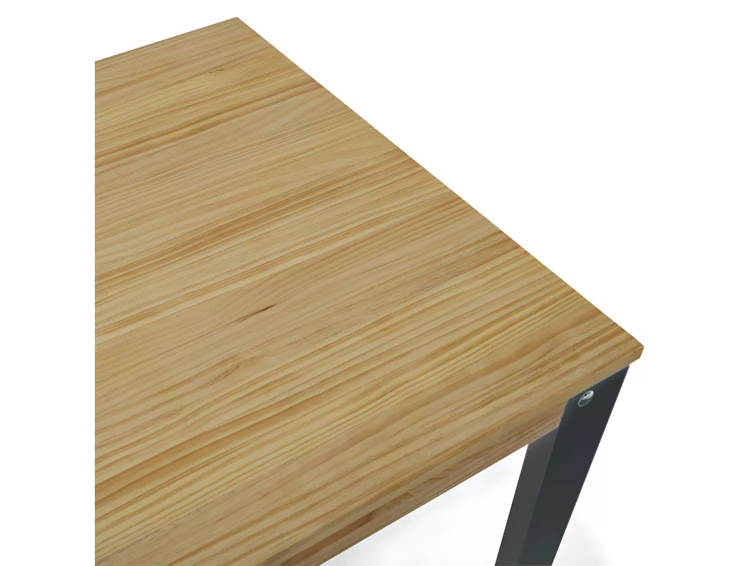 Table Mange debout Lunds 60X160x110cm anthracite-Naturel. Box Furniture