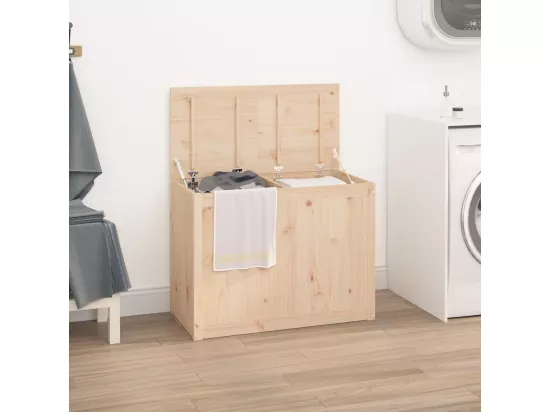 Boîte à linge 88,5x44x66 cm Bois massif de pin