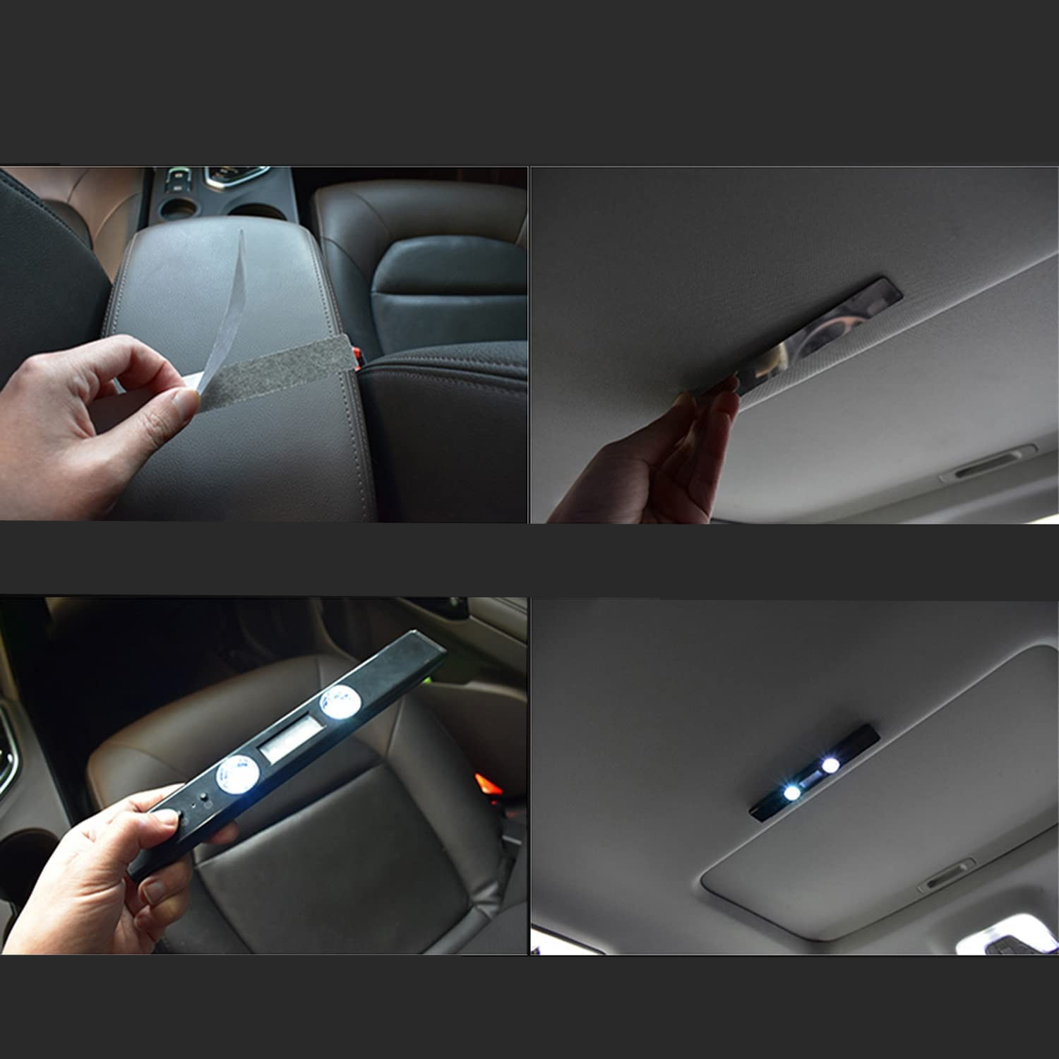 (2er Set) Sternenlicht LEDs Auto Licht Projektor RGB Fussraumbeleuchtung für KFZ Innenraum mit Sound Control   Fernbedienung - Bunt