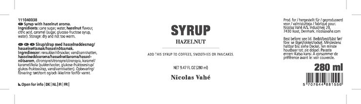 Nicolas Vahé Sirup, Hasselnød, 25 cl.