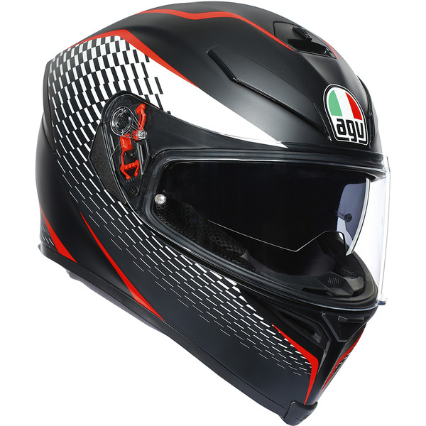 AGV - Casque K5 S Thunder Noir / Rouge / Blanc
