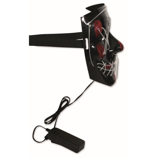 Leuchtende Halloweenmaske - für Erwachsene  - weiß