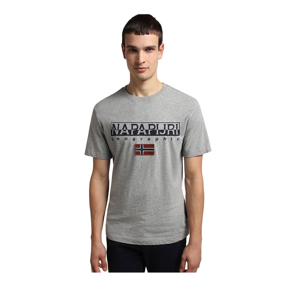 Napapijri AYAS - Tee-shirt Homme medium grey melange